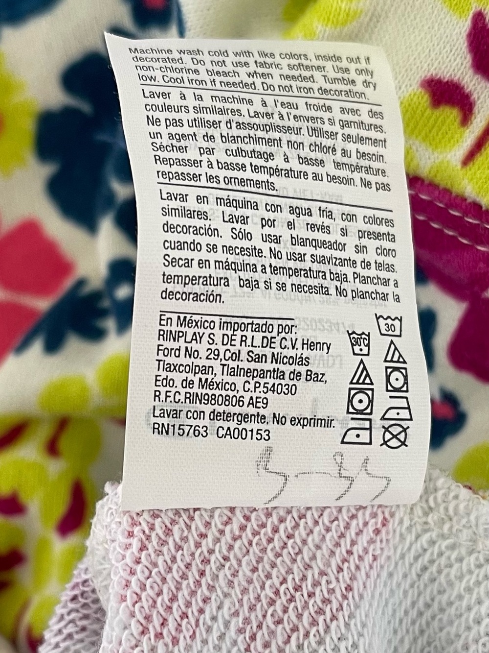 Champion Cream Flower Power Crewneck Sweatshirt with Multicolor Accents - Picture 6 of 8